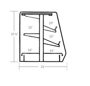 Comptoir modulaire 4’ à 14’, hauteur 37.5", base 14" - Comptoir de dépanneur - Mobico Canada