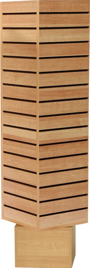 Tour pivotante en slatwall 16''x 16''x 60''H blanc, érable ou noire - Pharmacie - Mobico Canada