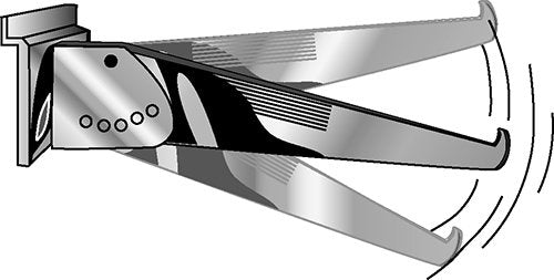 Support ajustable 5 positions pour slatwall - Accessoires pour panneaux rainuré - Mobico Canada