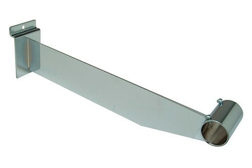 Support 12” pour pôle ronde de 1” & 1 - 1/16” pour slatwall - Accessoires pour panneaux rainuré - Mobico Canada
