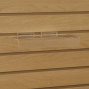 Tablette droite 10" x 4" avec porte - prix de pour panneau rainuré - Tablettes en acrylique - Mobico Canada