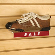 Tablette droite 10" x 4" avec porte - prix de pour panneau rainuré - Tablettes en acrylique - Mobico Canada