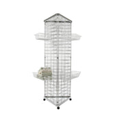 Base triangulaire sur roues pour 3 grilles ou slatgrilles 24"L - Base, connecteur & support mural - Mobico Canada