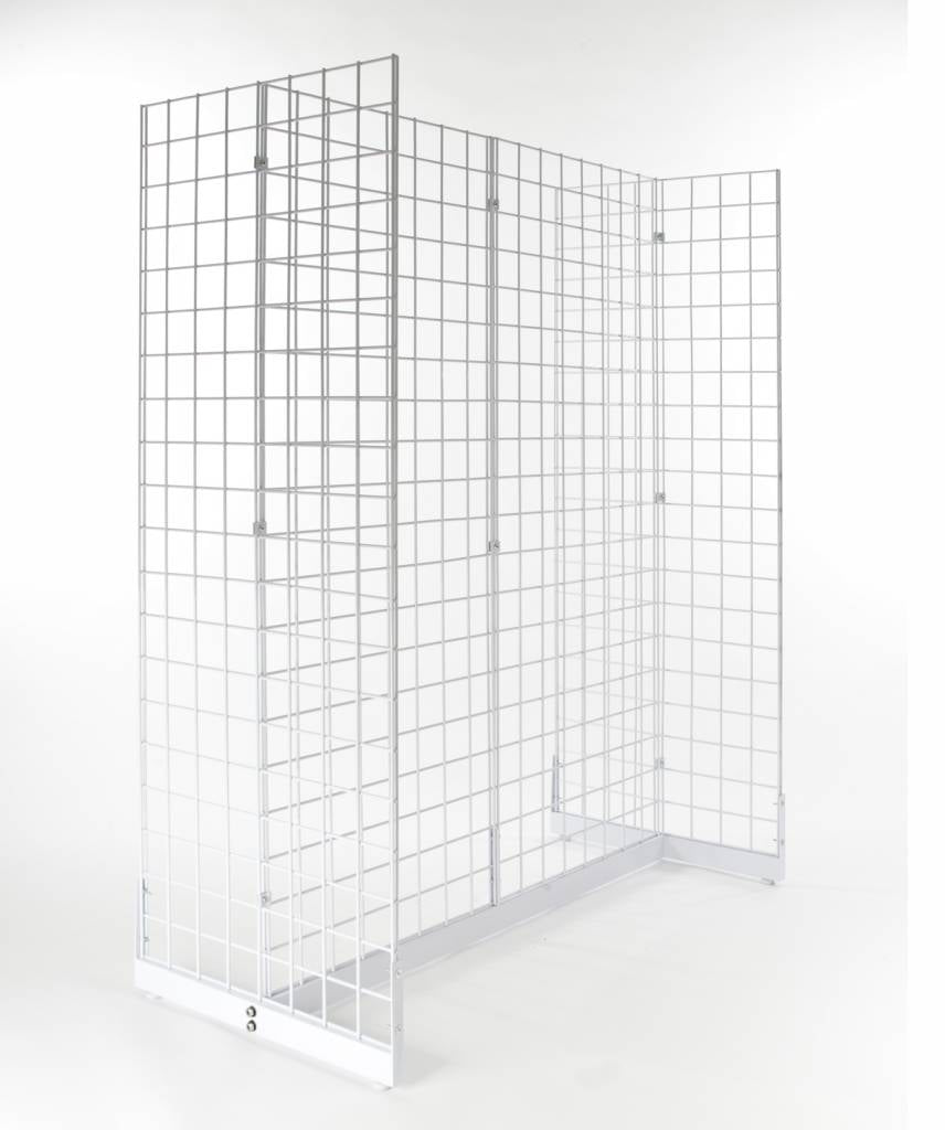 Base 24" x 48" en H pour 4 grilles ou slatgrilles de 24”L - Base, connecteur & support mural - Mobico Canada