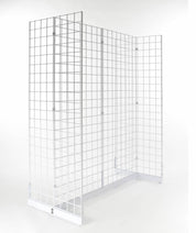 Base 24" x 48" en H pour 4 grilles ou slatgrilles de 24”L - Base, connecteur & support mural - Mobico Canada