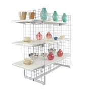 Base 24" x 48" en H pour 4 grilles ou slatgrilles de 24”L - Base, connecteur & support mural - Mobico Canada