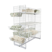 Base 24" x 48" en H pour 4 grilles ou slatgrilles de 24”L - Base, connecteur & support mural - Mobico Canada