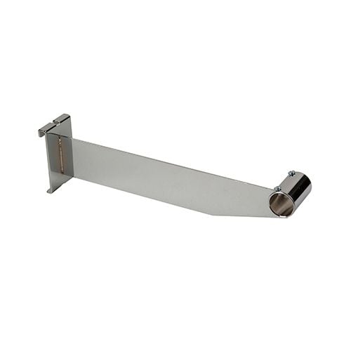 Support 12” pour pôle ronde 1" à 1 - 1/16" diamètre pour grille, chrome - Accessoires pour grille - Mobico Canada