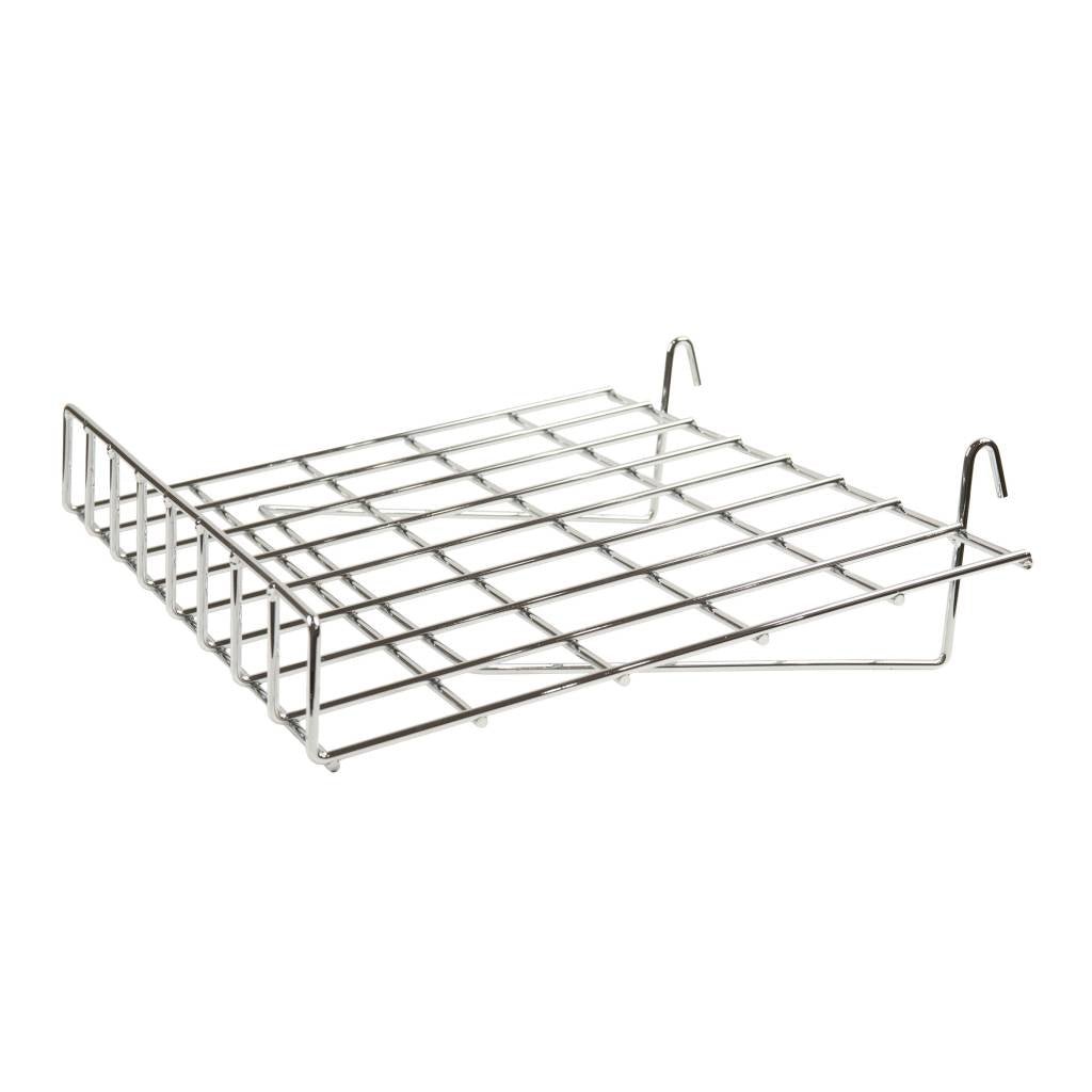 Tablette broche inclinée 24" x 15" rebord 3" pour grille - Tablette - Mobico Canada