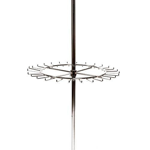 Présentoir pivotant à ceintures 2 niveaux, 60"H chrome - Présentoirs d'accessoires mode - Mobico Canada