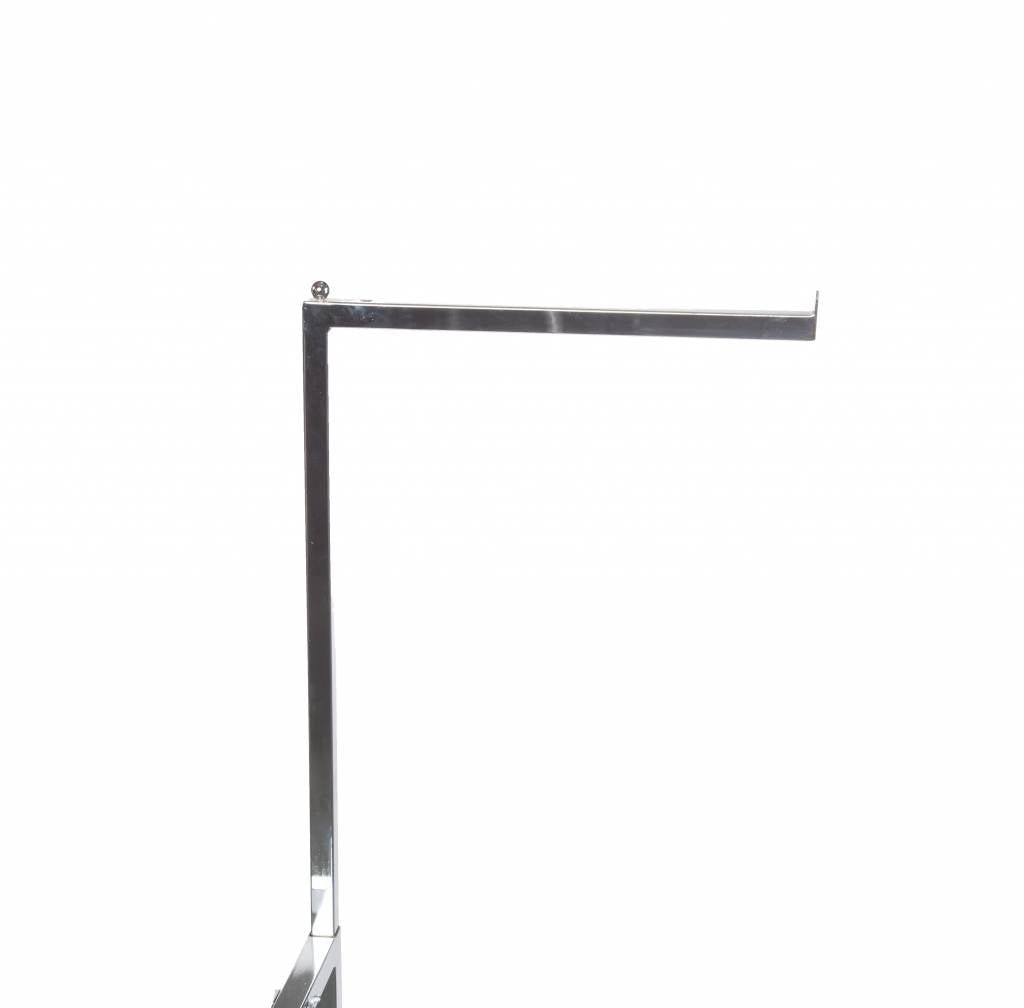 Porte vêtement 4 bras droits tube carré - Présentoirs pour vos événements - Mobico Canada