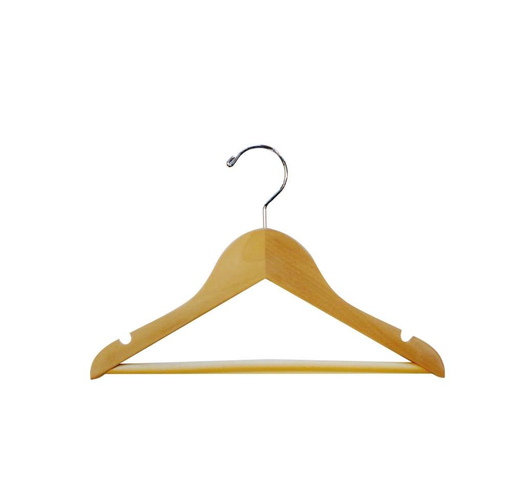 Cintre en bois 12" avec barre bte 100 - Cintre en bois - Mobico Canada