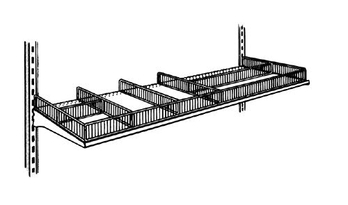 Subdiviseur 2.5"H pour tablette de métal - Accessoires pour ilot & section murale - Mobico Canada