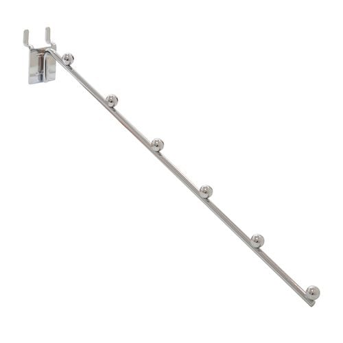 Cascade 6 boules, chrome, 14" - Accessoires pour panneau perforé - Mobico Canada