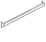 Barre droite 24"/36" or 48", encoches 1/2" - 1"cc - Système régulier, encoches 1/2" - 1"cc - Mobico Canada