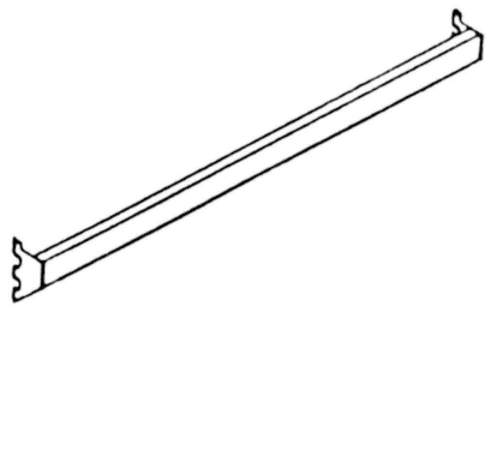 Barre droite 24"/36" or 48", encoches 1/2" - 1"cc - Système régulier, encoches 1/2" - 1"cc - Mobico Canada