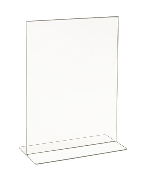 Porte - affiche en T 8.5” x 11” H vertical, acrylique - Porte - affiche de comptoir - Mobico Canada