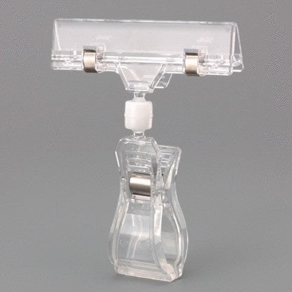 Porte - affiche acrylique avec pince à ressort clair, 4"H - Porte - prix & solution d'accrochage - Mobico Canada