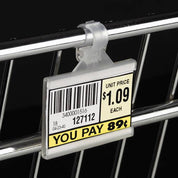 Porte - prix pour fil métallique 2"x 1 - 1/4"H - Porte - prix & solution d'accrochage - Mobico Canada