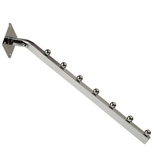 Cascade 7 boules, tube carré 3/4", 18" chrome - Accessoires à visser au mur - Mobico Canada
