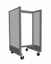 Présentoir de gondole argent de 48'' avec mélamine blanche - Gondole HD encoches 1" - 2"cc - Mobico Canada