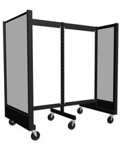 Présentoir de gondole argent de 48'' en H | 2 sections de 24'' | Mélamine blanche - Boutique de golf - Mobico Canada