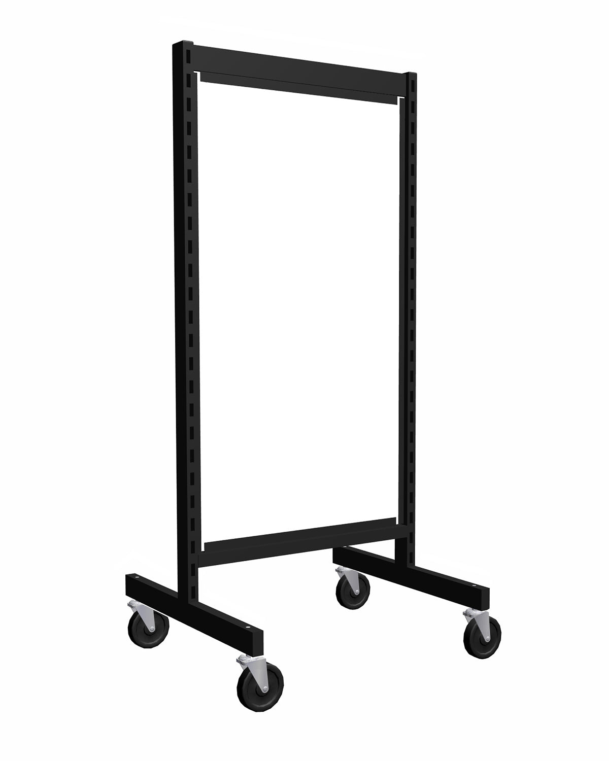 Présentoir de gondole argent de 24'' avec panneau de mélamine blanche - Gondole HD encoches 1" - 2"cc - Mobico Canada