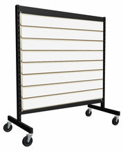 Présentoir de gondole argent de 48'' avec mélamine blanche. - Boutique de golf - Mobico Canada