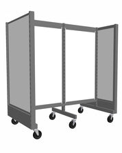 Présentoir de gondole argent de 48'' en H | 2 sections de 24'' | Mélamine blanche - Boutique de golf - Mobico Canada