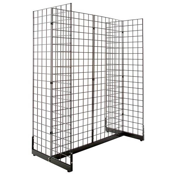 Base 24" x 48" en H pour 4 grilles ou slatgrilles de 24”L - Base, connecteur & support mural - Mobico Canada