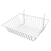 Panier 15" x 12" x 5"H noir ou blanc pour panneau perforé ou rainuré - Accessoires pour panneau perforé - Mobico Canada