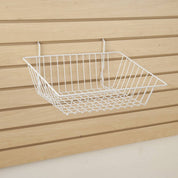 Panier 15" x 12" x 5"H noir ou blanc pour panneau perforé ou rainuré - Accessoires pour panneau perforé - Mobico Canada