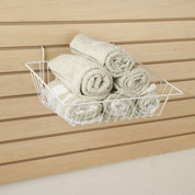 Panier 15" x 12" x 5"H noir ou blanc pour panneau perforé ou rainuré - Accessoires pour panneau perforé - Mobico Canada