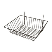 Panier 15" x 12" x 5"H noir ou blanc pour panneau perforé ou rainuré - Accessoires pour panneau perforé - Mobico Canada