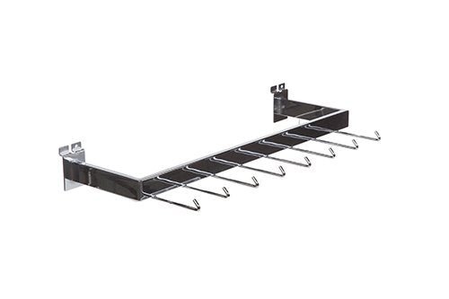 Présentoir 24"x 7" à 8 crochets de 4", pour slatwall - Accessoires pour panneaux rainuré - Mobico Canada