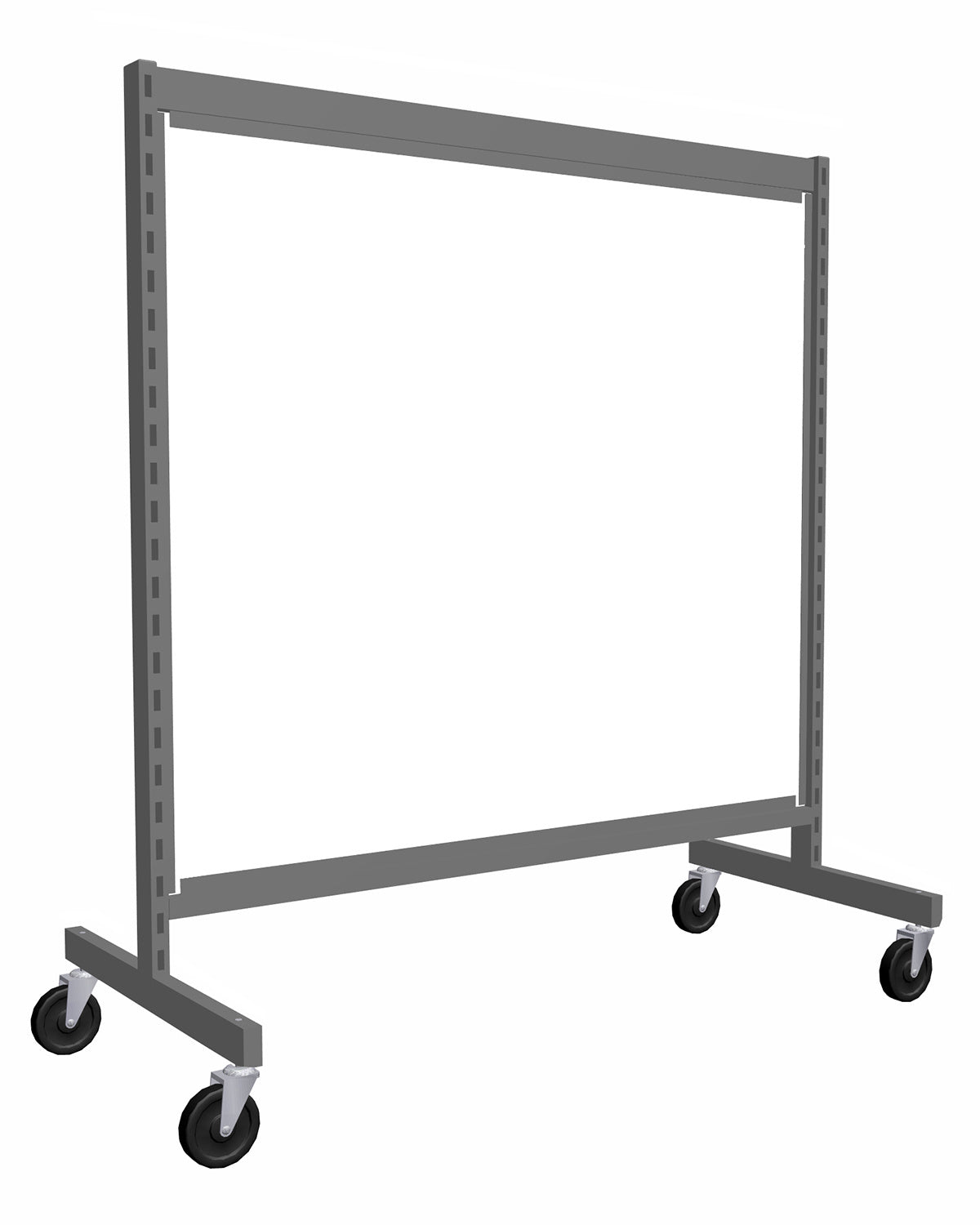 Présentoir de gondole argent de 48'' avec mélamine blanche. - Boutique de golf - Mobico Canada