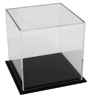 Boîte 5 faces en acrylique 5'' x 5'' x 5''H avec base noire - Accessoires de présentation - Mobico Canada