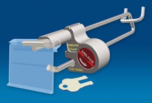 Serrure pour crochet, paquet de 5 - Accessoires pour panneau perforé - Mobico Canada