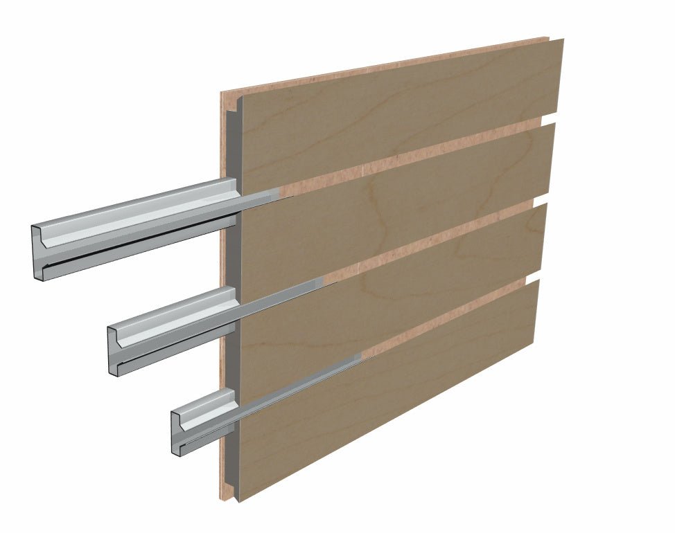 Panneaux rainuré 96"x 48''H | insertions robustes | Slatwall érable. - Panneau rainuré de 96" X 48"H - Mobico Canada