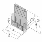 Support à brochure 9 - 1/4" x 3 - 3/4" x 10 - 3/4"H - Accessoires de présentation - Mobico Canada