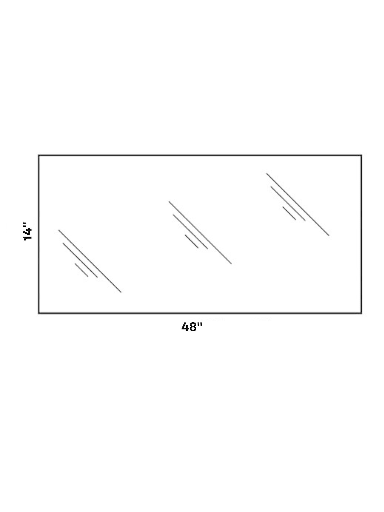 Tablette en verre trempé 14'' x 48'' x 5mm - Tablette - Mobico Canada