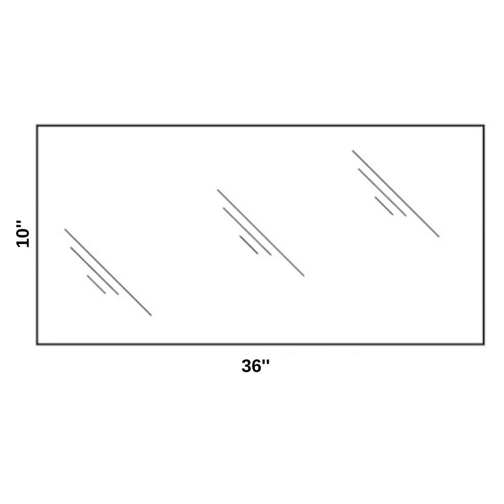 Tablette en verre trempé 10" x 36" x 5mm - Tablette - Mobico Canada