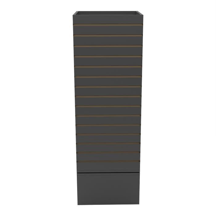 Tour pivotante en slatwall 16''x 16''x 60''H blanc, érable ou noire - Pharmacie - Mobico Canada
