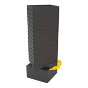 Tour pivotante en slatwall 16''x 16''x 60''H blanc, érable ou noire - Pharmacie - Mobico Canada