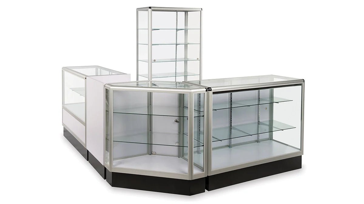 Présentoirs vitrés avec moulures d'aluminium - Mobico inc.