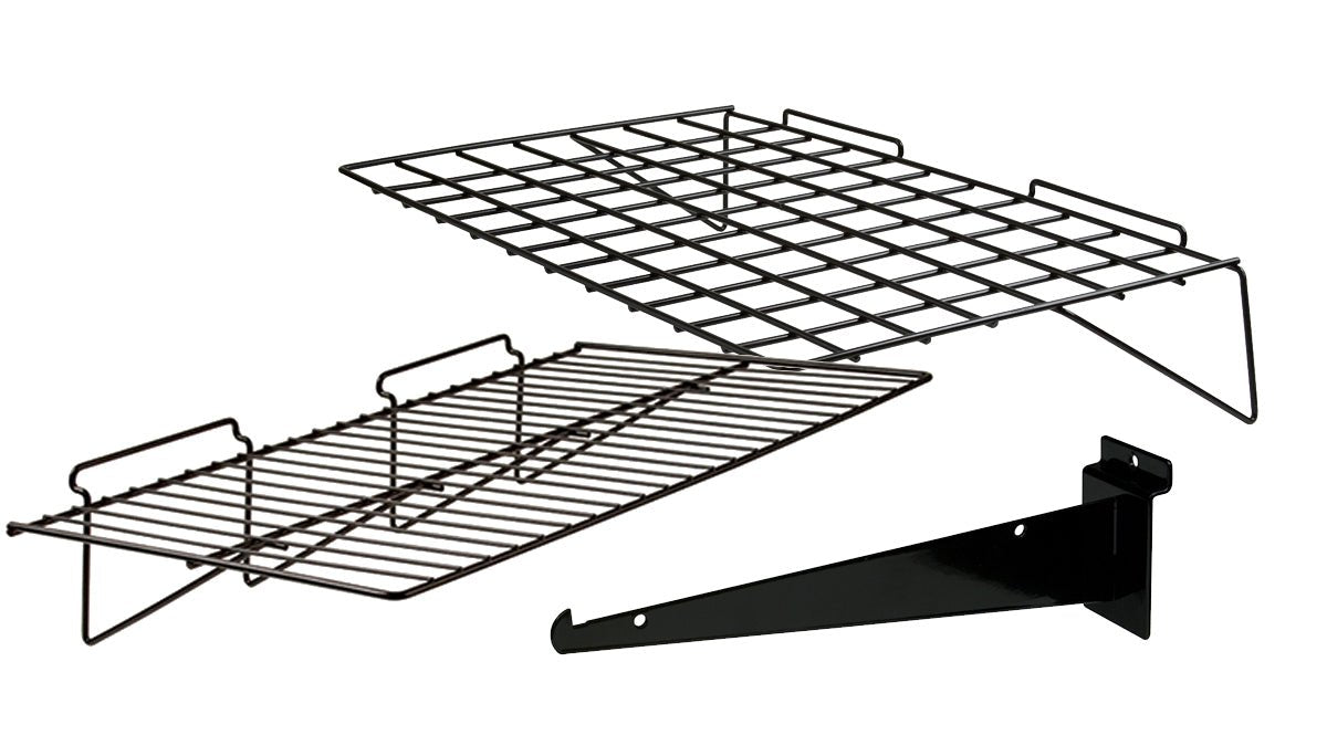 Tablettes pour panneaux rainurés - Mobico inc.
