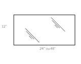 Tablette en verre trempé 12" x 48" x 5mm