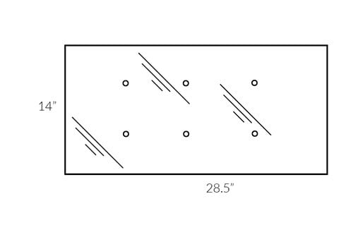 Verre trempé 5 mm troué - Ilots en verre trempé - Mobico Canada