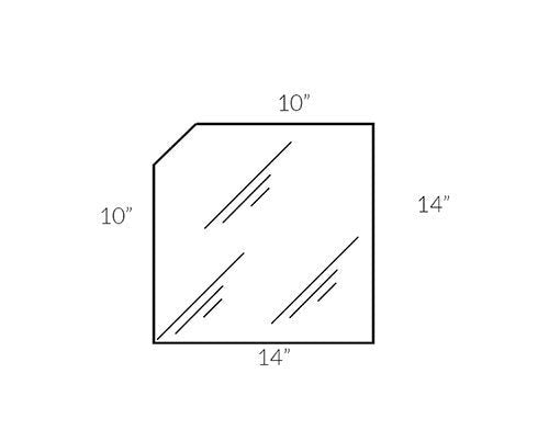 Verre trempé 5mm coin en 45 degré - Ilots en verre trempé - Mobico Canada