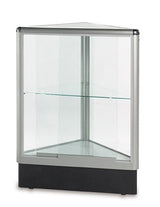 Comptoir vitré en coin aluminium